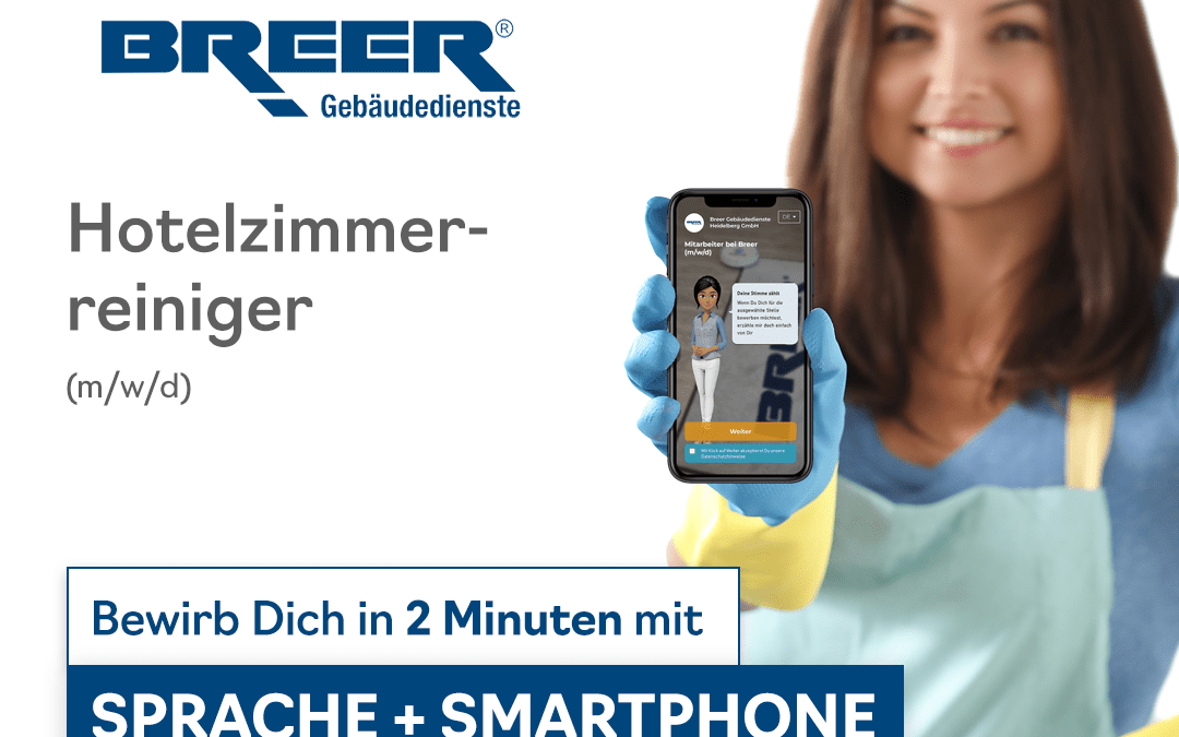 Kosten pro Bewerbung auf 30 Euro gesenkt: Breer Gebäudedienste setzt auf Talk’n’Job