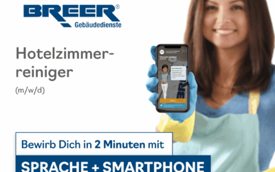 Kosten pro Bewerbung auf 30 Euro gesenkt: Breer Gebäudedienste setzt auf Talk’n’Job