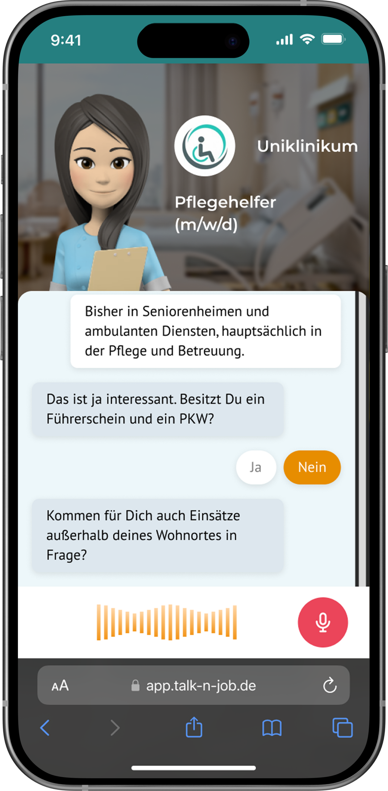 Talk'n'Job's Chat for Logistics
