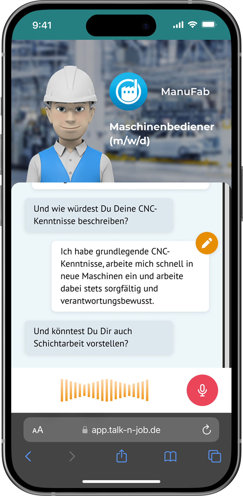 Talk'n'Job's Chat for Logistics